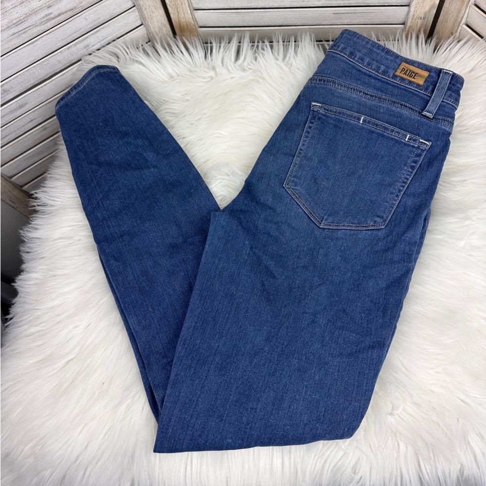 Paige Denim Hoxton Ultra Skinny Jeans Classic Blue Wash Roam Size 30